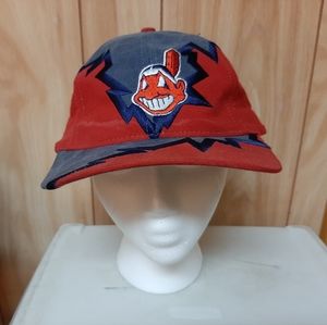 90s Drew Pearson Cleveland Indians Strapback Hat SAMPLE